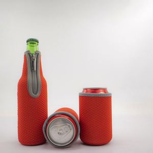 Custom Neoprene Cooler Bags for Beer <b>Bottles</b> Zipper Waterproof Thick Non-slip Insulator Sleeves - Product Image 3