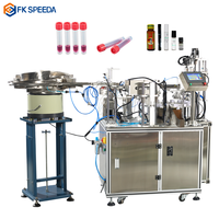 Machine de remplissage, de pressage et de bouchage automatique rotative pour flacons de parfum miniatures en verre liquide, flacons monobloc
