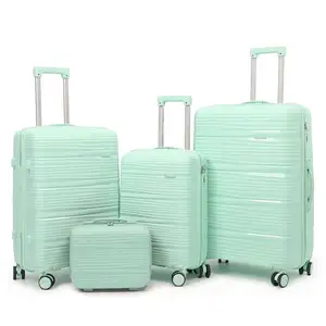 Atacado novo material fashion 20"24"28"polegadas conjunto de 4 peças pp à prova d'água personalizado conjuntos de bagagem de viagem mala de viagem para venda