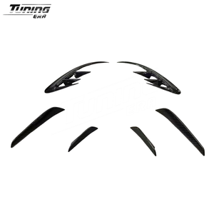 Kit di conversione in fibra di carbonio a secco per <span class=keywords><strong>Mercedes</strong></span> W118 <span class=keywords><strong>C118</strong></span> CLA45 2019 + aggiornamento del diffusore anteriore del labbro posteriore gonna laterale canard - Product Image 4