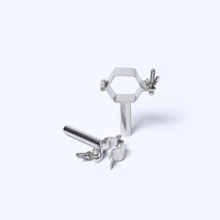 Support de tube hexagonal en acier inoxydable 304, collier de serrage pour tuyau, boucle de serrage soudée, support fixe cylindrique