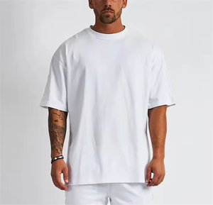 <b>Blank</b> Cotton Street Wear Tshirt Oversized Drop Shoulder T-shirt Custom High Quality Printing Heavy <b>Weight</b> T Shirt for Men - Product Image 2