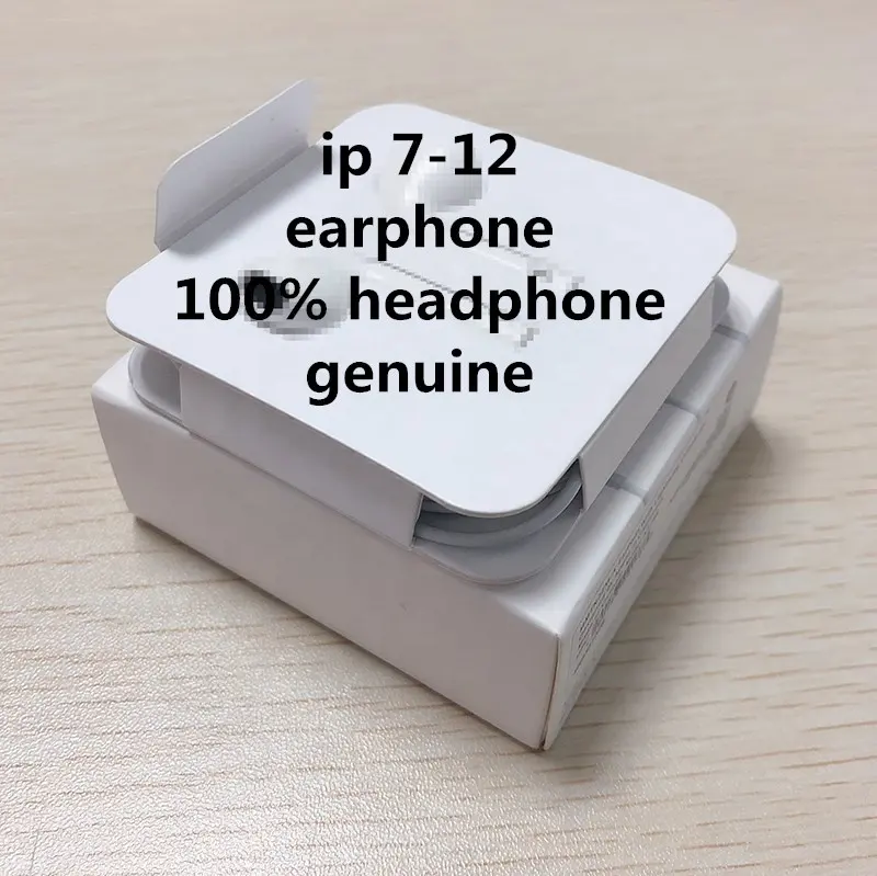 Kopfhörer für iPhone 13 12 11 Pro Max 7 8 Original 100% Ohrhörer Kabel gebundene Steuerung Headset Remote-Kopfhörer für Apple Stereo-Kopfhörer