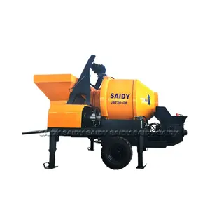 Máy Trộn Bê Tông Máy Bơm Trống JZR 350 Gear Drive Bucket Cho Ăn Máy Bơm Bê Tông Với Máy Trộn