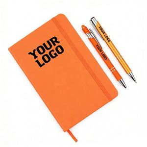 High Quality Wholesale <b>Lined</b> Personalized Custom Logo Print <b>A5</b>/A6/B5 PU Leather Note Book Promo Gift Business Office <b>Notebook</b> - Product Image 1