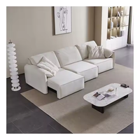 Canapé-lit convertible moderne en cuir blanc, inclinable, doux, avec télécommande électrique automatique, multifonctionnel pour salon