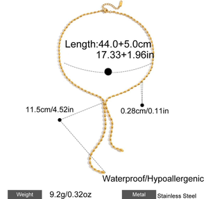 Wholesale Fashion Women's Stainless Steel Y-Shaped Chain Necklace Luxury <strong>High</strong>-<strong>End</strong> Style Long Necklace for Sweater Chain <strong>Jewelry</strong> - Product Image 5