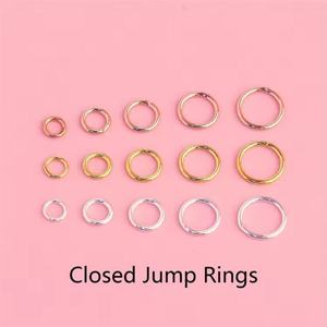 ขายส่งอุปกรณ์ทำเครื่องประดับเงินแท้ S925 ชุบทอง 18K ห่วงวงกลมแบบปิด - Product Image 2