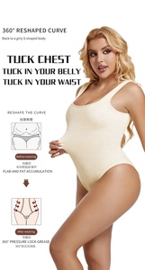 TikTok Viral Ventre Contrôle Shapewear Body Sans Couture Minceur <span class=keywords><strong>Faja</strong></span> Femmes Sangle Réglable Une Pièce BodyShaper Sous-Vêtements - Product Image 3