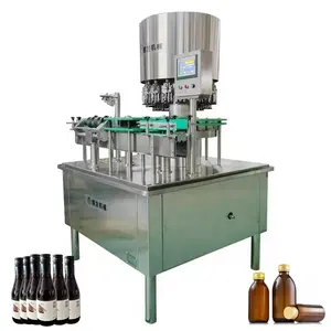 Automatische Wijn Vul-En Afdekmachine Glazen Fles Aluminium Deksel Afdichting Fles Capping Machine