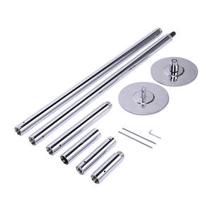 Kit d'entraînement de pole dance en acier inoxydable de 45 mm, rotation à 360°, amovible, installation facile, fonctionnalités réglables, <span class=keywords><strong>fitness</strong></span>, OEM - Product Image 3