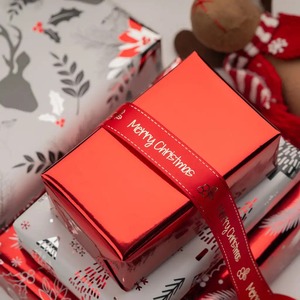 Custom Eco-Friendly Christmas-Themed Metallized Gift <b>Wrap</b> <b>Paper</b> <b>Roll</b> 100GSM Double Sided Coated Recyclable Digital Printing - Product Image 2