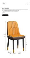 Chaise de salle à manger de luxe scandinave, dossier minimaliste italien, structure en bois, assise en tissu, durable, moderne, pour la maison, le salon, l'hôtel