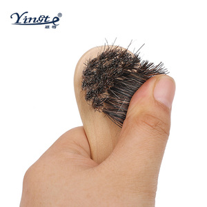 Brosse à chaussures en crin de cheval Yinste, manche en bois massif, poils doux pour le polissage et le nettoyage - Product Image 4