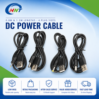 Câble de charge USB 5V vers 9V DC avec connecteurs, 0,8M 1,2M, pour éclairage LED, caméra CCTV, routeur, faible MOQ