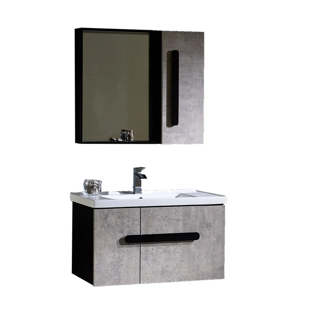 Nuovo bagno di design lavello mobili nessuna pittura di legno moderno bagno di lavaggio gabinetto del bacino