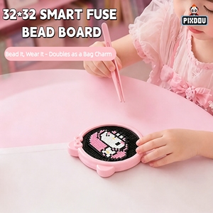 PIXDOU Smart Fuse Bead <b>Board</b> Pink Cat Shape LED <b>Light</b> Guide For DIY Bead Art Crafting With Colorful Beads - Product Image 3