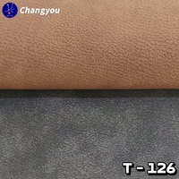 Cuir synthétique de style peau de mouton PU de 1.2mm de luxe écologique T-126 pour sacs chaussures bagages et canapés