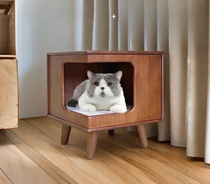 Tre & gỗ đa chức năng mèo làm tổ Pet lồng không thấm nước có thể tháo rời có thể giặt tất cả các mùa mèo giường hang động - Product Image 5