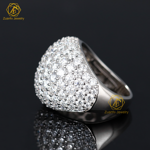 Anello in Argento Sterling 925 con Moissanite per Uomo e Donna, Anello di Lusso con Diamanti Ghiacciati, Stile Hip-Hop, Spedizione Rapida, Certificazione GRA - Product Image 1