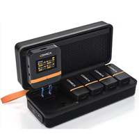 COMICA Vimo Q Mini microphone Lavalier sans fil à réduction de bruit à quatre canaux avec étui de charge pour téléphone