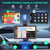 Écran tactile universel portable de 7 pouces, lecteur multimédia USB pour voiture, intégration CarPlay Android Auto, tableau de bord, 1 an
