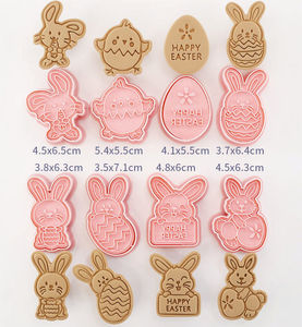 Set di stampini per <span class=keywords><strong>biscotti</strong></span> Easter 3D Cartoon uovo coniglietto stampo biscotto per cottura fondente - Product Image 6