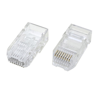 Modularer Stecker CAT.5E Männlich RJ45 Anschluss 8P8C für PCB-Druckernutzung L=23,9mm Ohne Griff LCP-Gehäuse Phosphorbronze-Kontakte