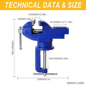 Multi-functional Portable 360° Swivel Base <b>Clamp</b> on Vice/<b>Table</b> Vise for Woodworking Cutting Conduit Drill Universal <b>Table</b> Vise - Product Image 4