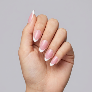 Juego de 30 <span class=keywords><strong>Uñas</strong></span> Artificiales Cortas de Primera Calidad, Estilo Francés, Color Natural, Acrílicas, Adhesivas, Reutilizables, Logotipo Personalizado al por Mayor - Product Image 2