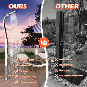<span class=keywords><strong>Douche</strong></span> d'extérieur autoportante en acier inoxydable <span class=keywords><strong>316</strong></span> Nickel brossé Colonne de <span class=keywords><strong>douche</strong></span> Pluie Piscine Jardin Plage <span class=keywords><strong>Douche</strong></span> - Product Image 6
