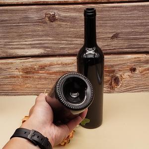 Botella de Vino de Vidrio de Lujo al por Mayor, Botella de Vidrio Negra con Corcho de Madera para Vino Tinto y Bebidas Alcohólicas, 500 ml, 750 ml - Product Image 6