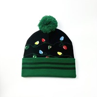 Berretto Invernale Y2K per Bambini Unisex in Acrilico Leggero con Logo Personalizzato Mimetico LED