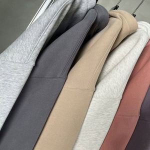Wholesale High Quality Plain Hoodies Custom Logo <b>18</b> Color Fleece Lined Heavyweight Men's Essentials Hoodies Custom - Product Image 4