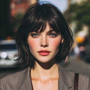 Nouvelle Perruque à Petite Dentelle Noire Souple Naturelle Coupe Carrée Courte et Droite, Micro Volume Naturel, Sans <span class=keywords><strong>Frange</strong></span>.SM1684 - Product Image 5