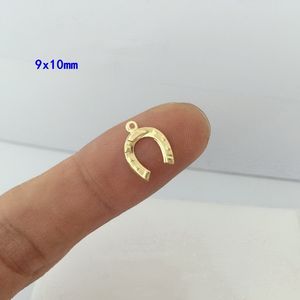 Pendentif en forme de chaussure de cheval pour femme, excellente qualité, couleur or 14K, joli bijou de charme rempli - Product Image 4