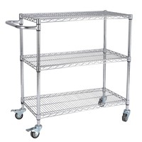 Chariot à plateforme pliable en acier inoxydable antistatique industriel robuste