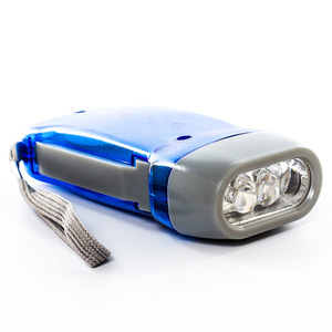 Health Care <b>Mini</b> <b>LED</b> Hand Crank Flashlight Blue Portable Emergency <b>Light</b> For Outdoor Use - Product Image 2