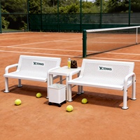 Banc de repos pour terrain de tennis en bambou blanc, chaise de sport et de loisirs d'extérieur, modèle WQZY-0202 pour badminton et tennis de table