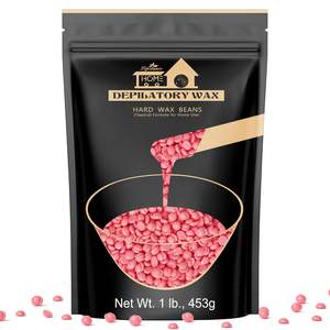 Cera depilatoria en perlas Lifestance 453g para uso doméstico, rostro, bikini y axilas - Product Image 1