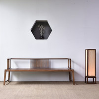 Nouveau canapé-lit Luohan de style chinois, inspiré du zen, en bois de noyer noir, de style antique, trois places, meubles sur mesure