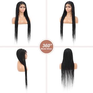 Parrucca Intrecciata Senza Nodi da 36 Pollici per Donne - Pizzo Doppio Completo, Frontale Sintetico Naturale con Trecce Lunghe - Product Image 6