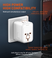 Adaptateur tout-en-un LDNIO Z8 GaN 45W, USB Type-C 45W PD, prise murale de voyage, chargeur électrique multi-ports universel