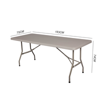 Table à chevalet de camping rectangulaire en plastique pliable de haute qualité de 6 pieds pour les événements