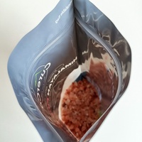Sachet d'emballage personnalisé en plastique avec logo imprimé pour sel marin / Sachet vertical pour sel rose de l'Himalaya avec fenêtre transparente