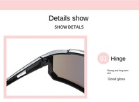 Lunettes de soleil de sport polarisées UV400, lunettes de cyclisme coupe-vent, lunettes de sport de plein air, montures vertes, bleues et roses