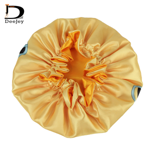Bonnets double couche imprimés avec logo intégral en satin <span class=keywords><strong>Bonnet</strong></span> pour cheveux en soie avec logo personnalisé pour femmes - Product Image 5