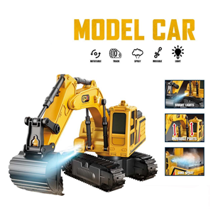 1:18 Pelle de construction avec lumières de pulvérisation Jouets radiocommandés Télécommande Pelle RC Camion Jouet pour enfants - Product Image 2
