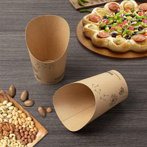 Màu xanh lá cây kho báu dùng một lần tùy chỉnh khoai tây chiên Scoop cốc giấy pháp khoai tây chiên chủ dùng một lần charcuterie Snack cốc giấy - Product Image 4