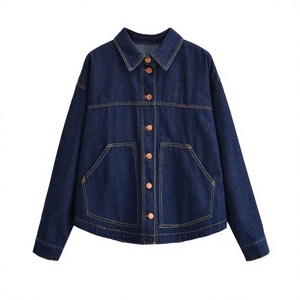 <b>Women</b> 2026 <b>Spring</b>/Autumn New Fashion Solid Breathable Short Denim <b>Jacket</b> Casual Vintage Long Sleeve Outerwear - Product Image 4